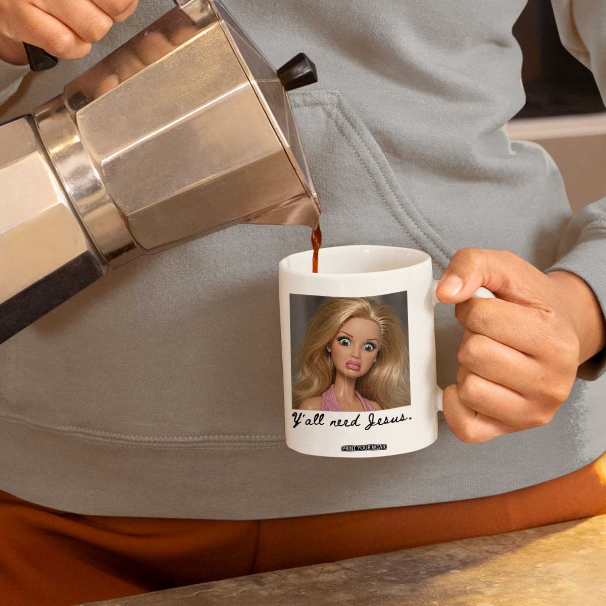 Ya'll Need Jesus Disgusted Face Christian Funny Coffee Mug TS14 Print Your Wear