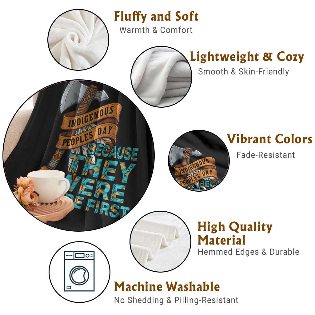 Indigenous People Throw Blanket Native American Day Because They Were Here First TS14 Print Your Wear