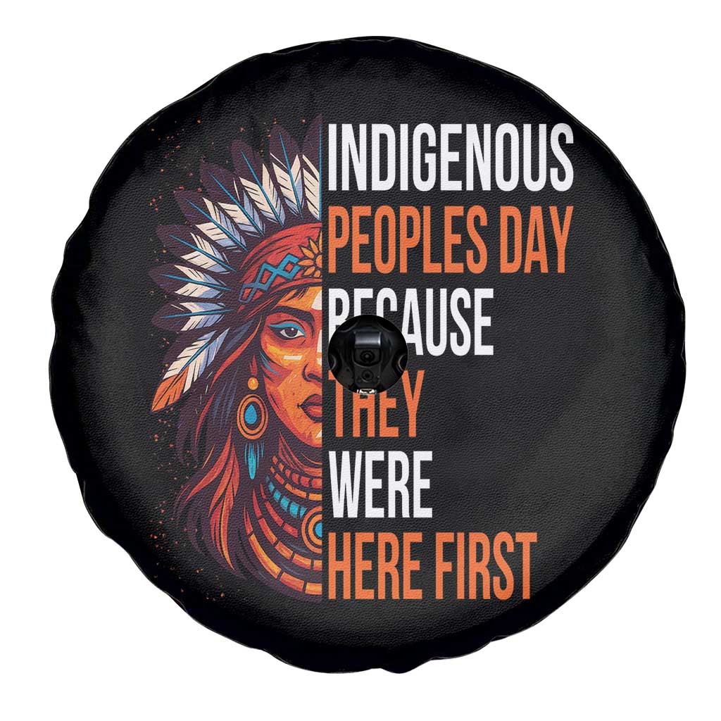 Native American Day Spare Tire Cover Indigenous People Day Because They Were Here First TS14 Print Your Wear