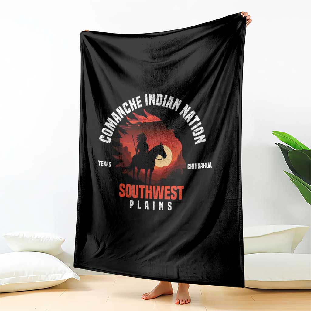 Comanche Native American Indian Chief Respect Throw Blanket TS14 Print Your Wear