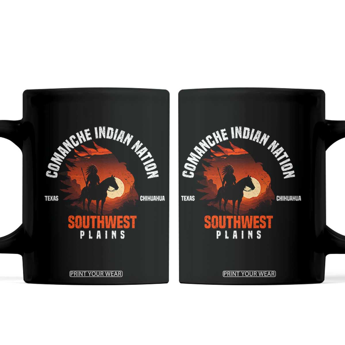 Comanche Native American Indian Chief Respect Coffee Mug TS14 Black Print Your Wear