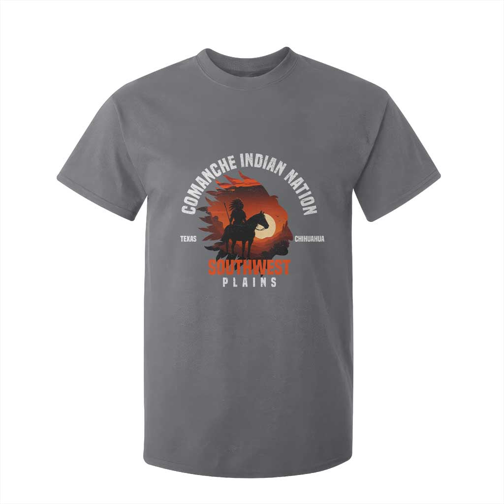 Comanche Native American Indian Chief Respect T Shirt For Kid TS14 Charcoal Print Your Wear