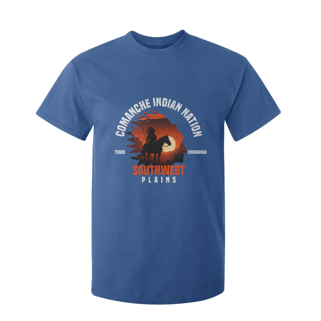 Comanche Native American Indian Chief Respect T Shirt For Kid TS14 Royal Blue Print Your Wear