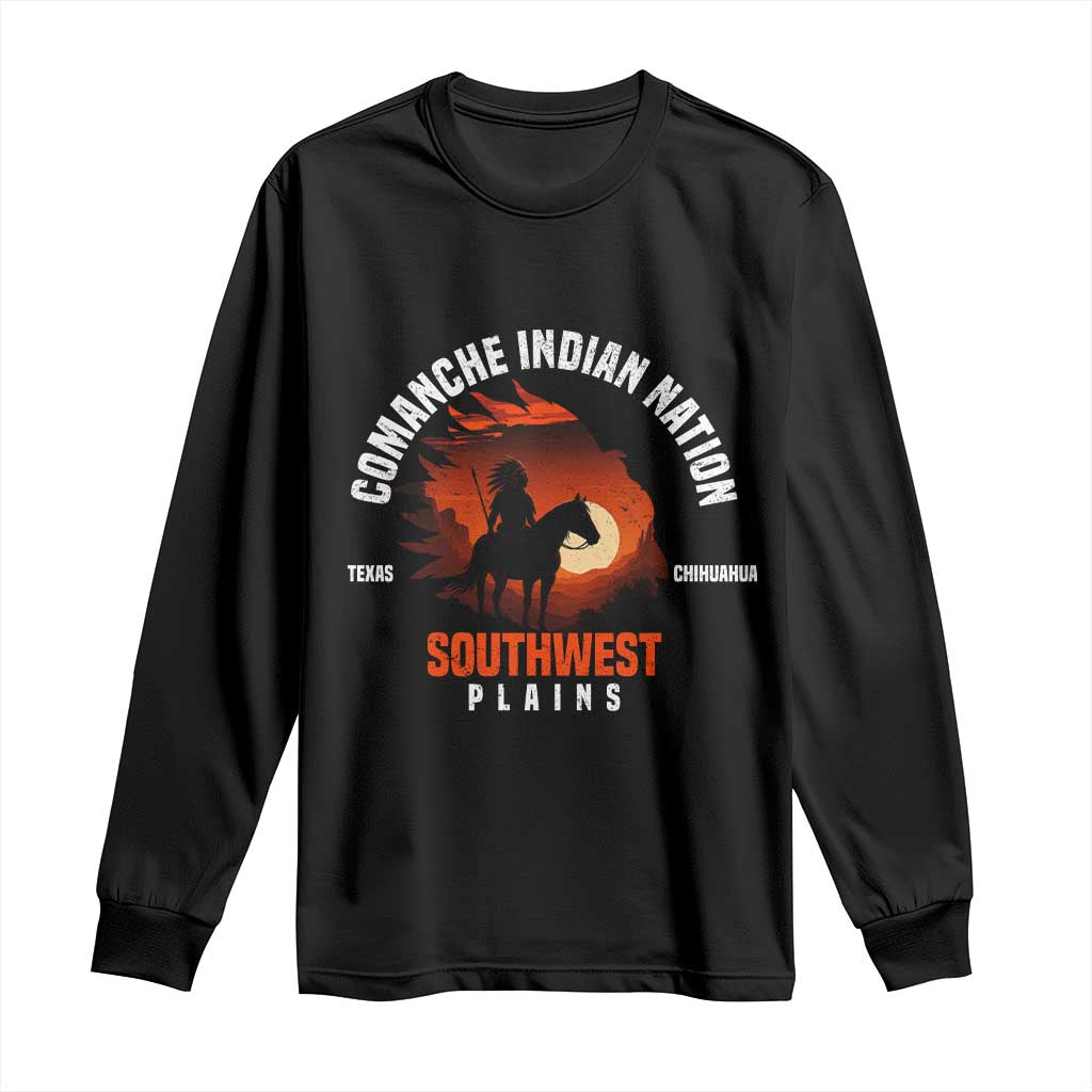 Comanche Native American Indian Chief Respect Long Sleeve Shirt TS14 Black Print Your Wear