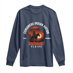 Comanche Native American Indian Chief Respect Long Sleeve Shirt TS14 Navy Print Your Wear