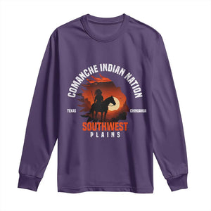 Comanche Native American Indian Chief Respect Long Sleeve Shirt TS14 Purple Print Your Wear