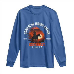 Comanche Native American Indian Chief Respect Long Sleeve Shirt TS14 Royal Blue Print Your Wear