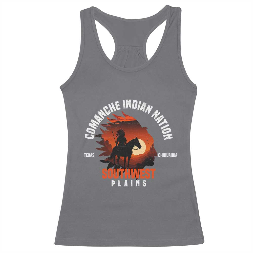 Comanche Native American Indian Chief Respect Racerback Tank Top TS14 Charcoal Print Your Wear