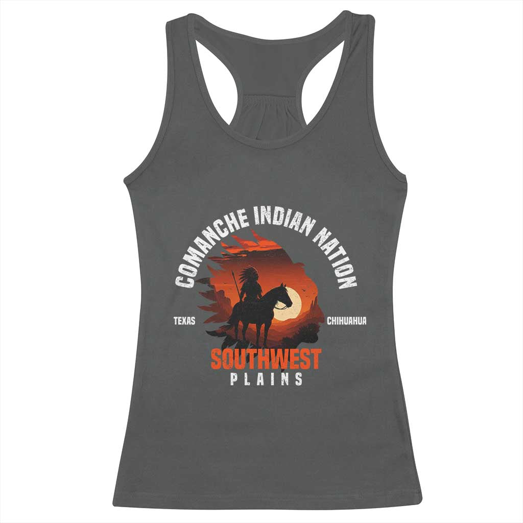 Comanche Native American Indian Chief Respect Racerback Tank Top TS14 Dark Heather Print Your Wear