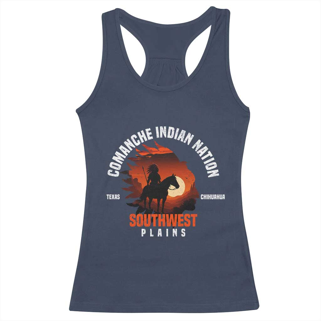 Comanche Native American Indian Chief Respect Racerback Tank Top TS14 Navy Print Your Wear