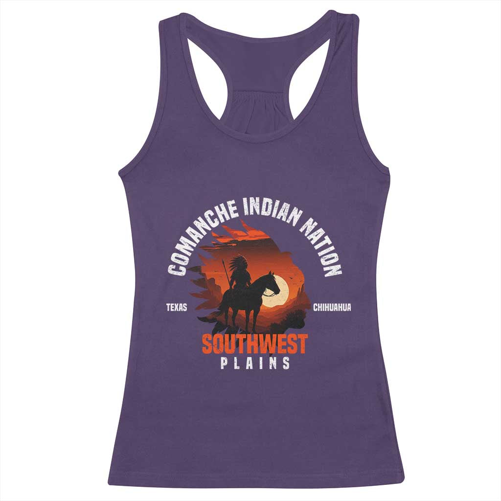 Comanche Native American Indian Chief Respect Racerback Tank Top TS14 Purple Print Your Wear