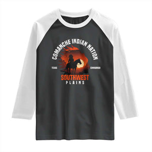 Comanche Native American Indian Chief Respect Raglan Shirt TS14 Black White Print Your Wear