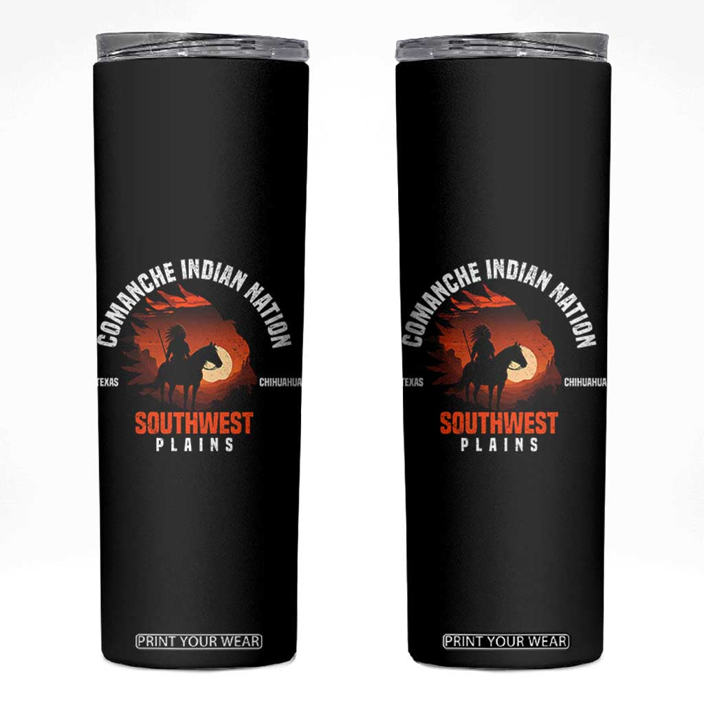 Comanche Native American Indian Chief Respect Skinny Tumbler TS14 Black Print Your Wear