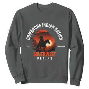 Comanche Native American Indian Chief Respect Sweatshirt TS14 Dark Heather Print Your Wear