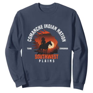 Comanche Native American Indian Chief Respect Sweatshirt TS14 Navy Print Your Wear