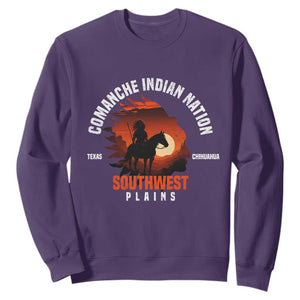 Comanche Native American Indian Chief Respect Sweatshirt TS14 Purple Print Your Wear