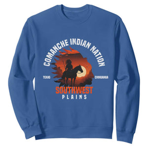 Comanche Native American Indian Chief Respect Sweatshirt TS14 Royal Blue Print Your Wear