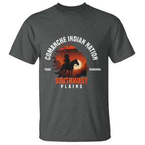 Comanche Native American Indian Chief Respect T Shirt TS14 Dark Heather Print Your Wear