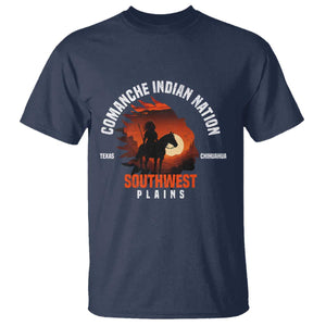 Comanche Native American Indian Chief Respect T Shirt TS14 Navy Print Your Wear