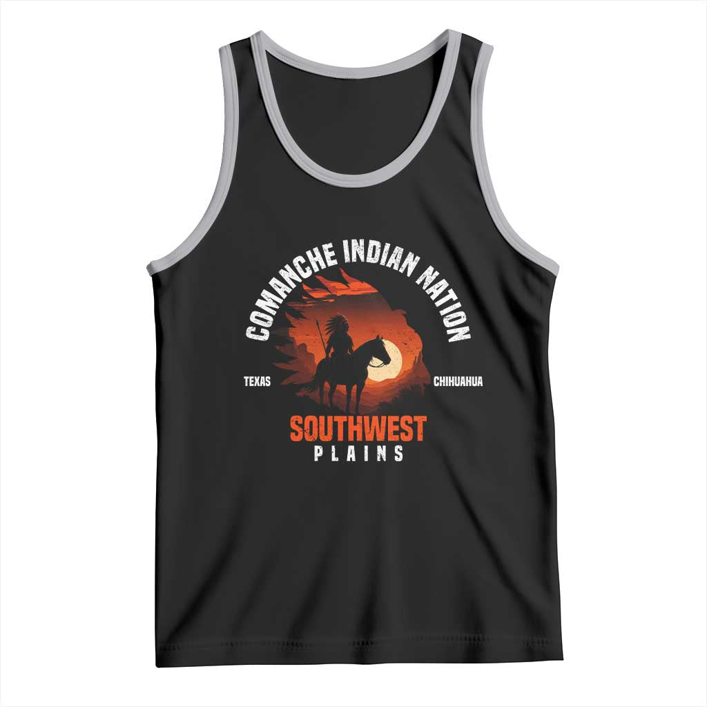 Comanche Native American Indian Chief Respect Tank Top TS14 Black Athletic Heather Print Your Wear