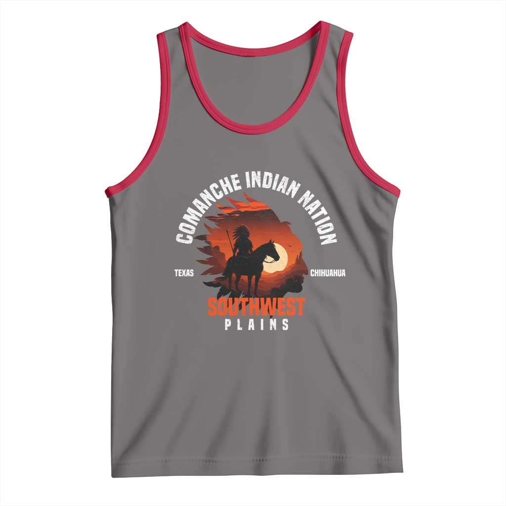 Comanche Native American Indian Chief Respect Tank Top TS14 Deep Heather Red Print Your Wear