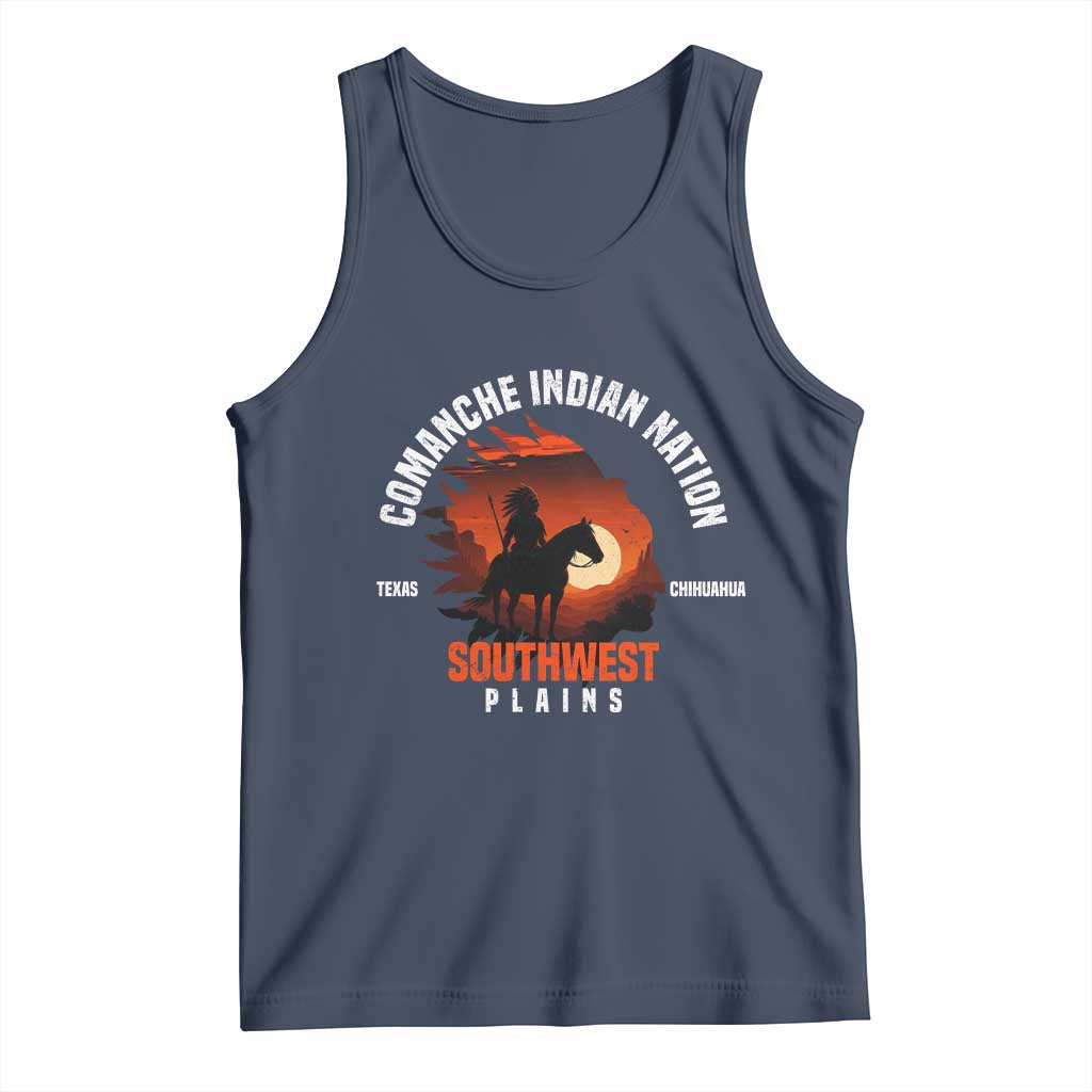 Comanche Native American Indian Chief Respect Tank Top TS14 Navy Print Your Wear