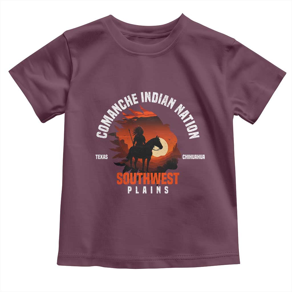 Comanche Native American Indian Chief Respect Toddler T Shirt TS14 Maroon Print Your Wear