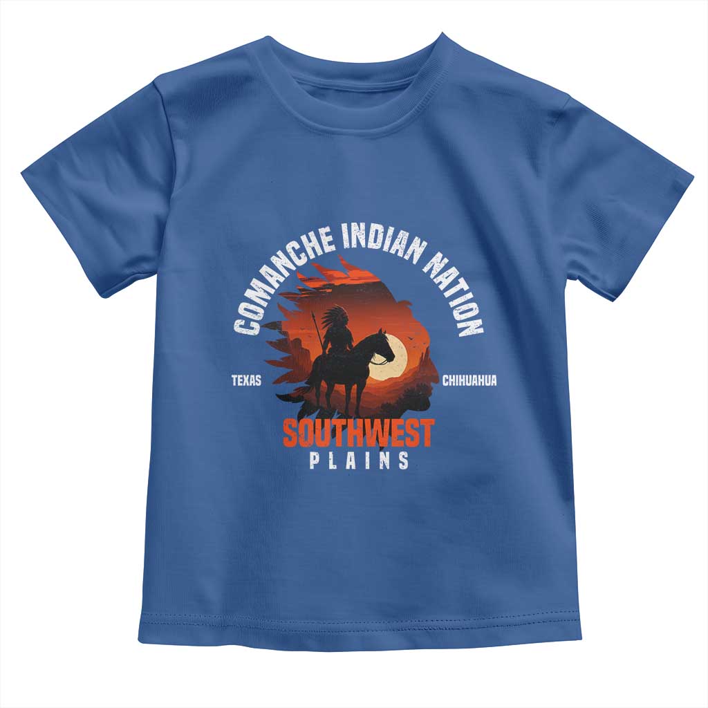 Comanche Native American Indian Chief Respect Toddler T Shirt TS14 Royal Blue Print Your Wear
