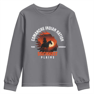 Comanche Native American Indian Chief Respect Youth Sweatshirt TS14 Charcoal Print Your Wear