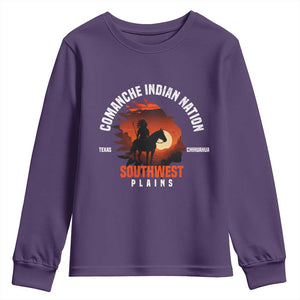 Comanche Native American Indian Chief Respect Youth Sweatshirt TS14 Purple Print Your Wear