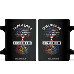 Distressed Tree Coffee Mug American Grown with Comanche Roots TS14 Black Print Your Wear