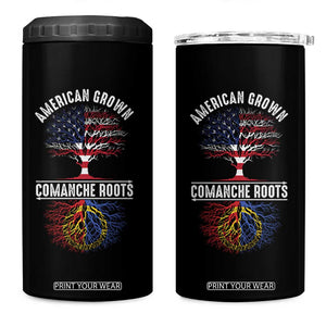 Distressed Tree 4 in 1 Can Cooler Tumbler American Grown with Comanche Roots TS14 One Size: 16 oz Black Print Your Wear