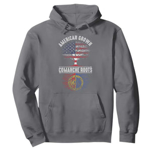 Distressed Tree Hoodie American Grown with Comanche Roots TS14 Charcoal Print Your Wear