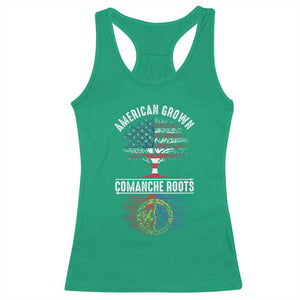Distressed Tree Racerback Tank Top American Grown with Comanche Roots TS14 Irish Green Print Your Wear
