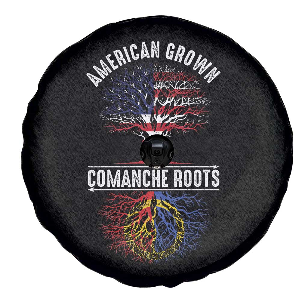 Distressed Tree Spare Tire Cover American Grown with Comanche Roots TS14 Print Your Wear