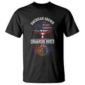 Distressed Tree T Shirt American Grown with Comanche Roots - Print Your Wear