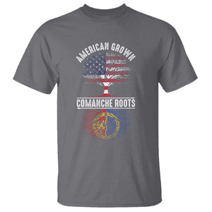 Distressed Tree T Shirt American Grown with Comanche Roots - Print Your Wear