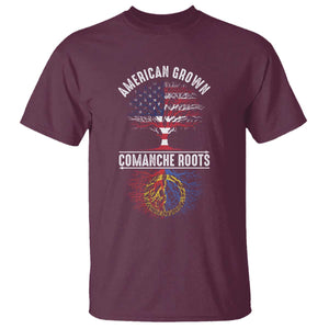 Distressed Tree T Shirt American Grown with Comanche Roots - Print Your Wear