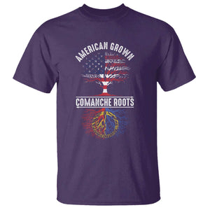 Distressed Tree T Shirt American Grown with Comanche Roots - Print Your Wear