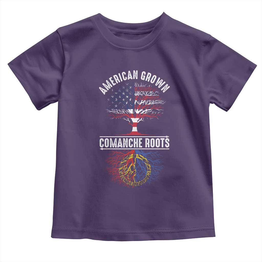 Distressed Tree Toddler T Shirt American Grown with Comanche Roots TS14 Purple Print Your Wear