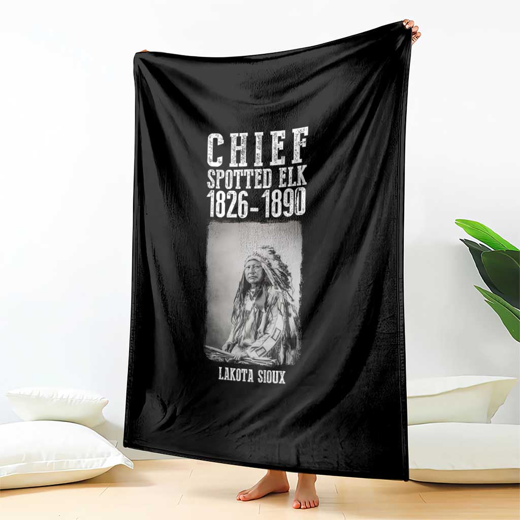 Native American Indian Chief Throw Blanket Lakota Sioux Chief Spotted Elk TS14 Print Your Wear