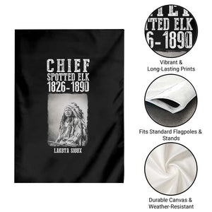 Native American Indian Chief Garden Flag Lakota Sioux Chief Spotted Elk TS14 Print Your Wear