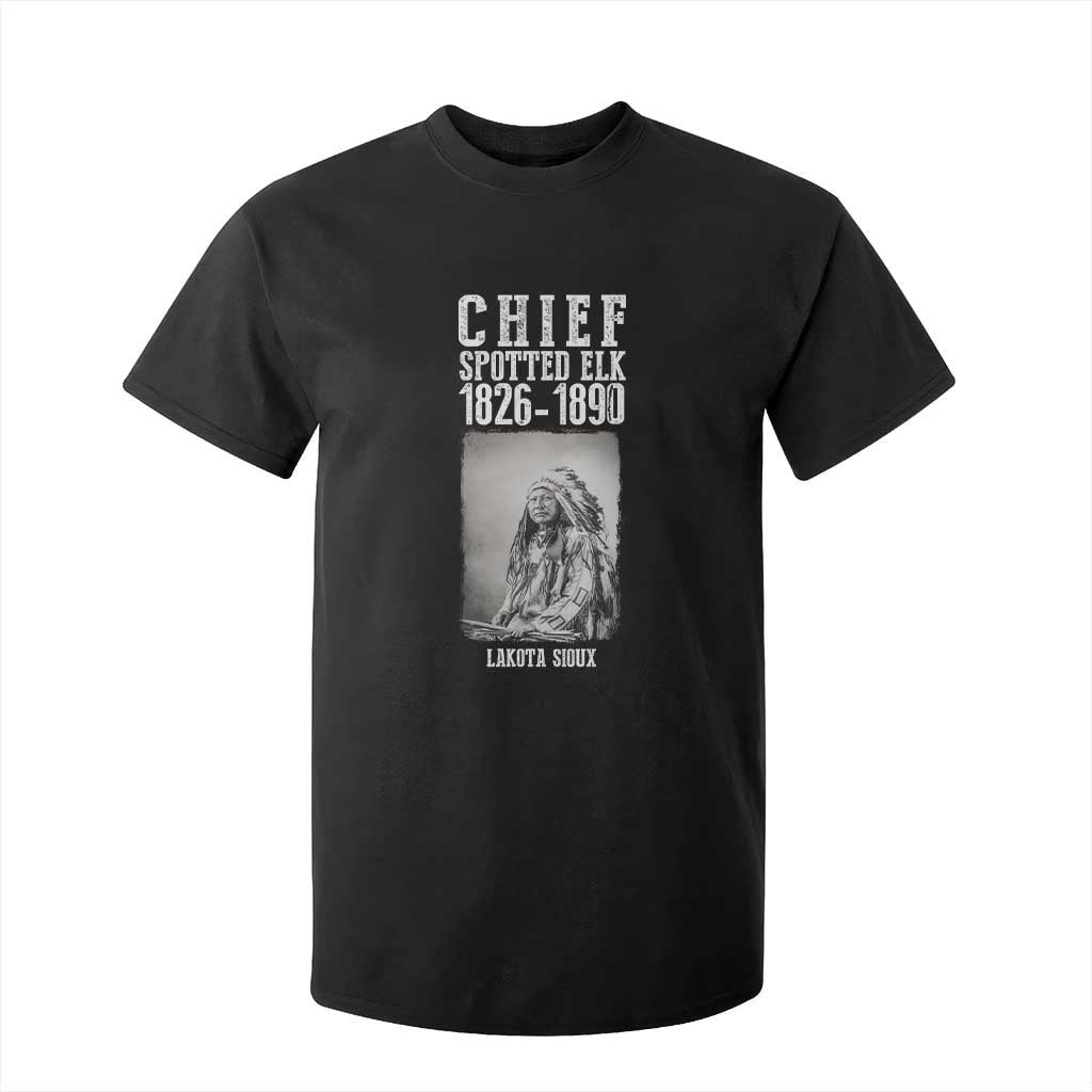 Native American Indian Chief T Shirt For Kid Lakota Sioux Chief Spotted Elk TS14 Black Print Your Wear
