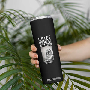 Native American Indian Chief Skinny Tumbler Lakota Sioux Chief Spotted Elk TS14 Print Your Wear