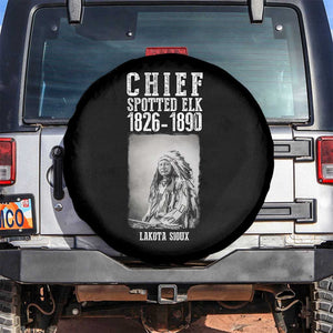 Native American Indian Chief Spare Tire Cover Lakota Sioux Chief Spotted Elk TS14 No hole Black Print Your Wear