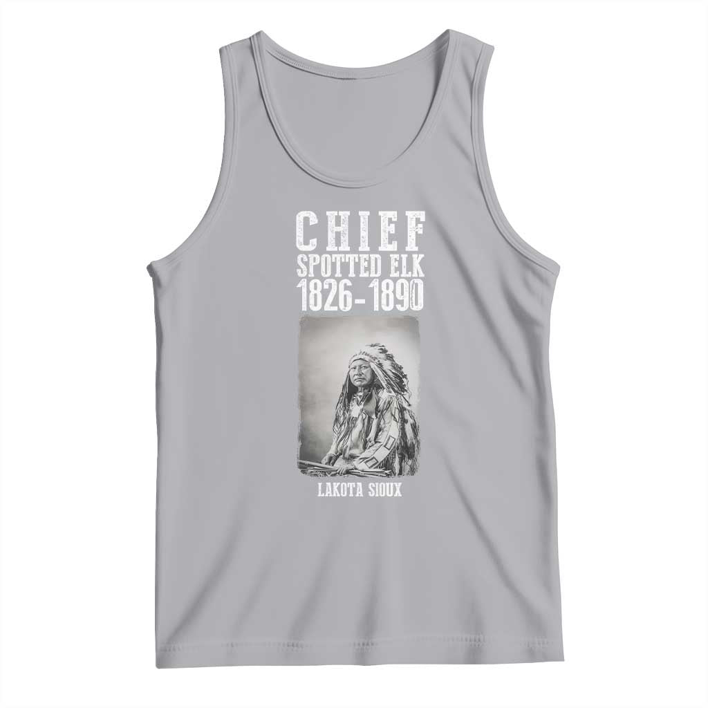 Native American Indian Chief Tank Top Lakota Sioux Chief Spotted Elk TS14 Athletic Heather Print Your Wear