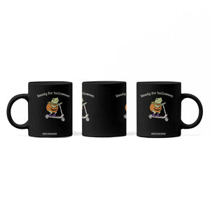 Ready For Halloween Frog Coffee Mug Funny Frog Scooter Pumpkin Costume Gift TS14 Print Your Wear