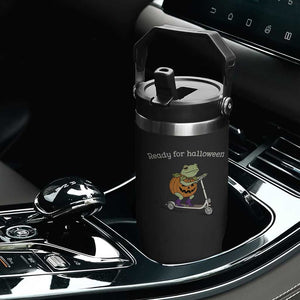 Ready For Halloween Frog Flip Straw Tumbler Funny Frog Scooter Pumpkin Costume Gift TS14 Print Your Wear