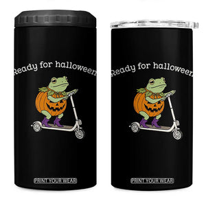 Ready For Halloween Frog 4 in 1 Can Cooler Tumbler Funny Frog Scooter Pumpkin Costume Gift TS14 One Size: 16 oz Black Print Your Wear