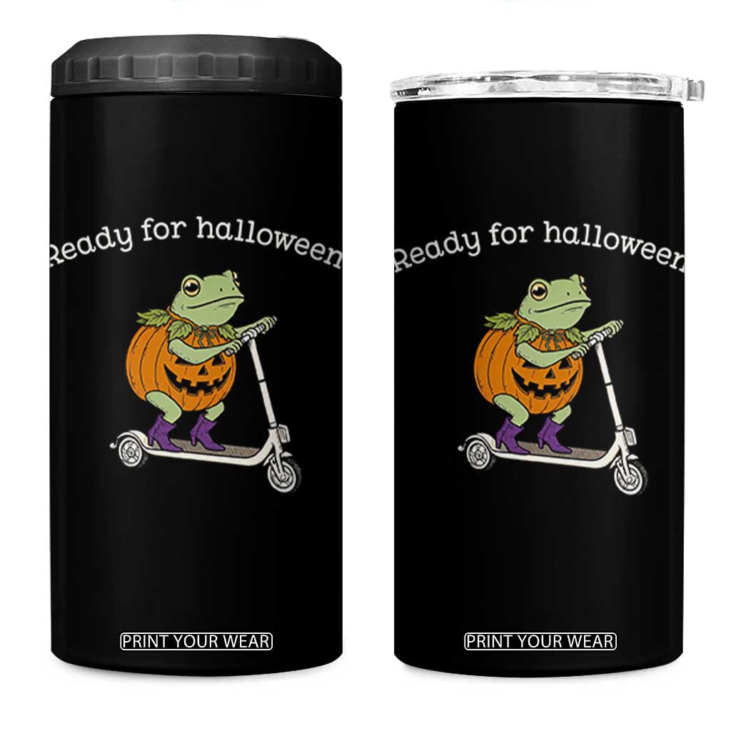 Ready For Halloween Frog 4 in 1 Can Cooler Tumbler Funny Frog Scooter Pumpkin Costume Gift TS14 One Size: 16 oz Black Print Your Wear